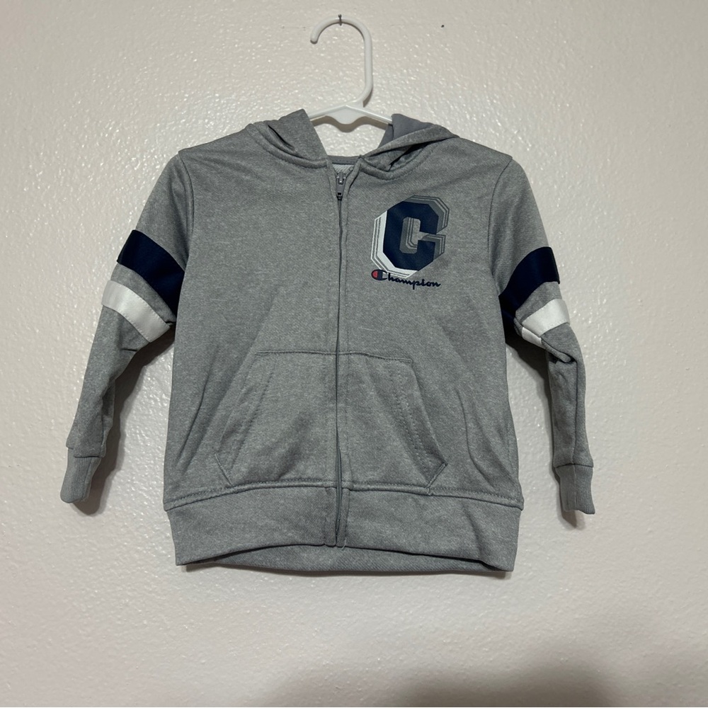 Champion Kids Gray and Navy Hoodie